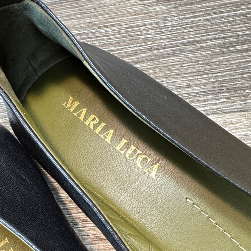 Maria luca Black Square Toe Flats woman’s size 40 (j64) - Picture 2 of 7